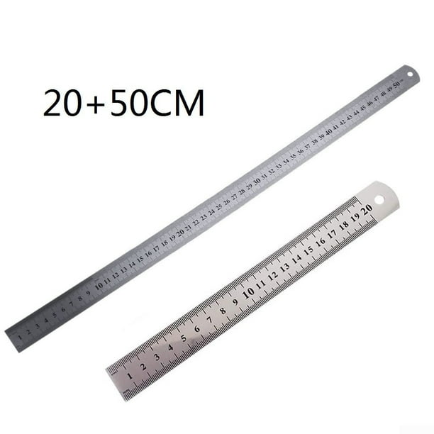 4 X STAINLESS STEEL RULER 20 CM Long 8 " METRIC & IMPERIAL OTHER SIDE FREE POST